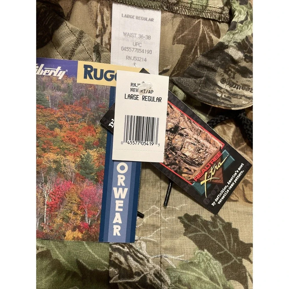 Realtree Liberty Camo Hunter Large Jacket Zip Lightweight Mesh NWT USA Men's